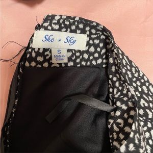 She + Sky shorts, small, black and white